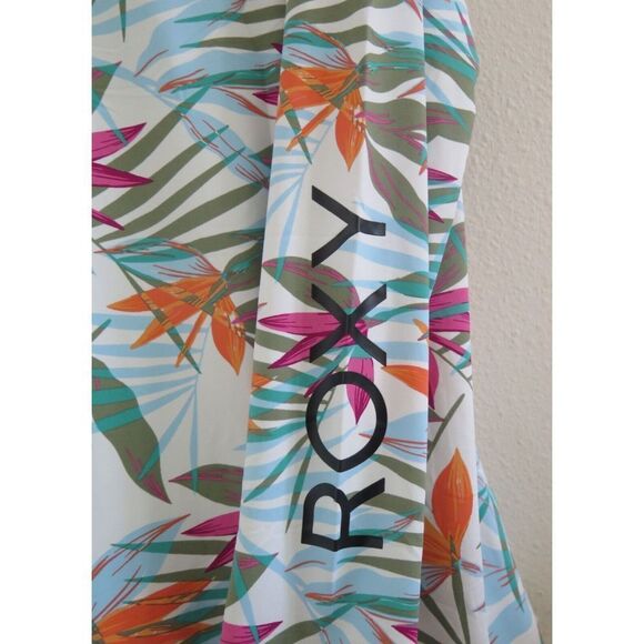Roxy ERJWR03560 Women's Sz L White/Multi Sea Skippin Printed Lycra L/S Rashguard - Picture 9 of 9